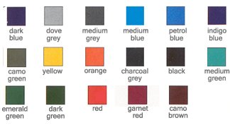 Bed Liner Color Chart